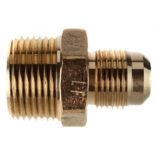 Brass Male Npt To Male Sae 45° Flare Fitting For Propane And Natural Gas Applications 1