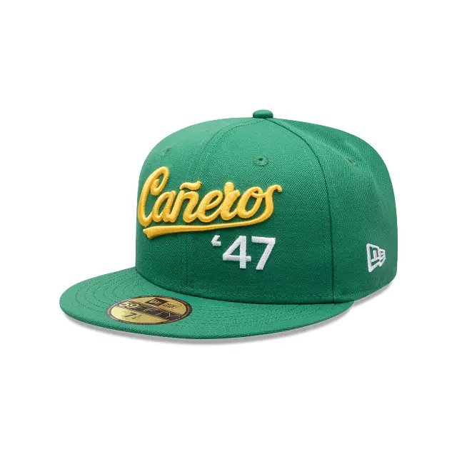 Cañeros De Los Mochis Lamp Exclusive Green Wordmark 59Fifty Fitted Cap 1