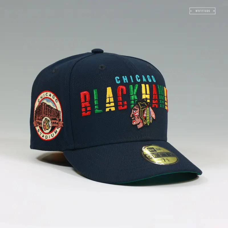 Chicago Blackhawks Chicago Stadium Skate Marks Cap 1