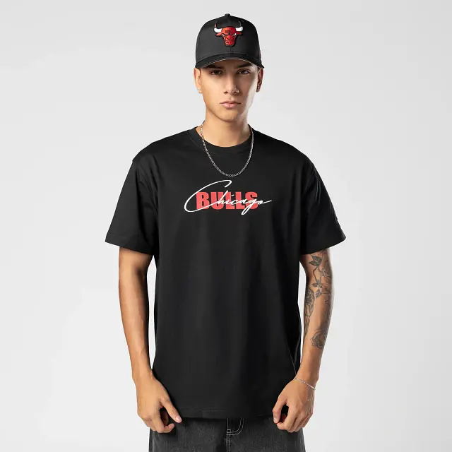 Chicago Bulls Nba League Script Short-Sleeve T-Shirt 1