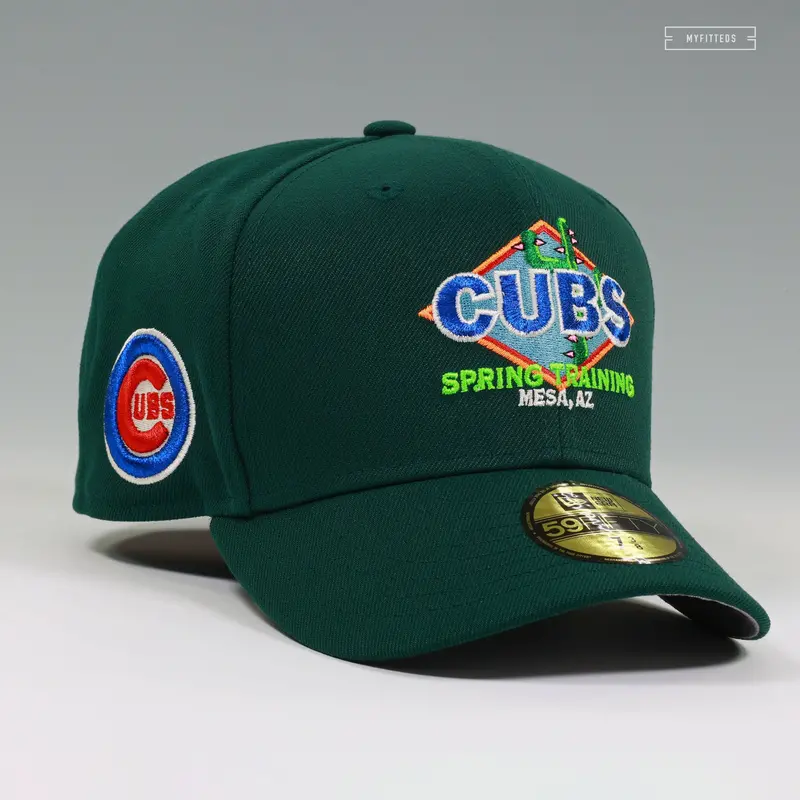Chicago Cubs Spring Training Mesa Az Field Green Fitted Cap 1