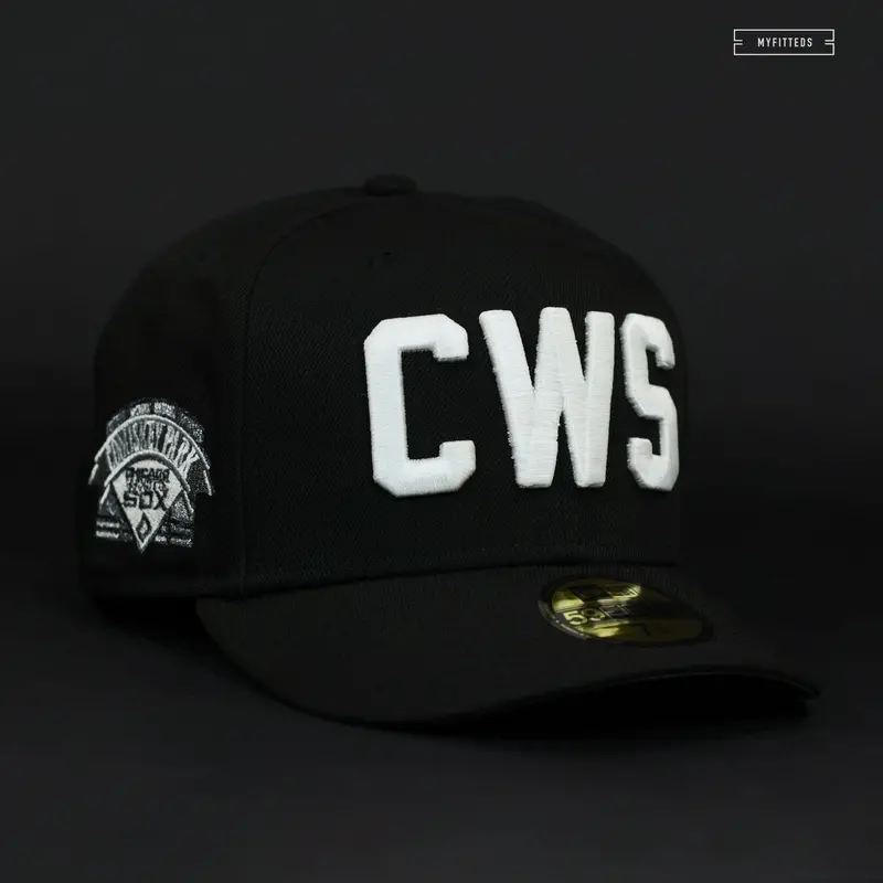 Chicago White Sox Glow-In-The-Dark Fitted Cap – Cws Logo Design, New Era 1