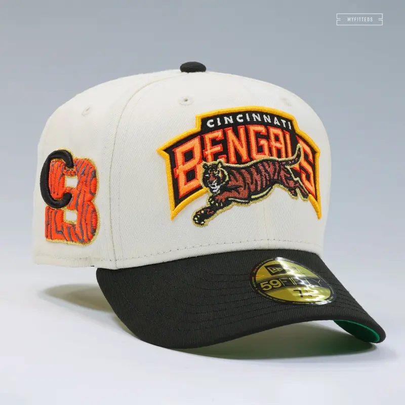 Cincinnati Bengals Ligature Off-White Ready To Roar Fitted Cap – New Era 1