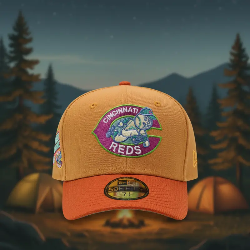 Cincinnati Reds 1975 Big Red Machine Camper Pack Fitted Cap 1