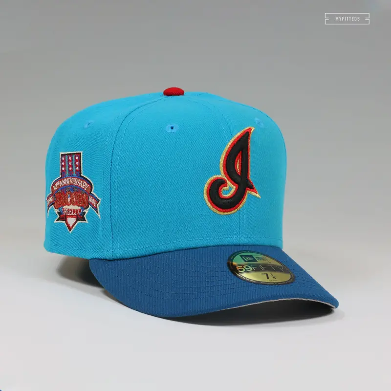 Cleveland Indians Jacobs Field 10Th Anniversary 'Man Of The House' Fitted Cap 1