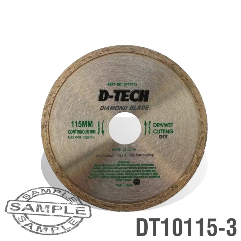 D-Tech Continuous Rim Tile-Cutting Diamond Blade – 115Mm × 22.23Mm 1
