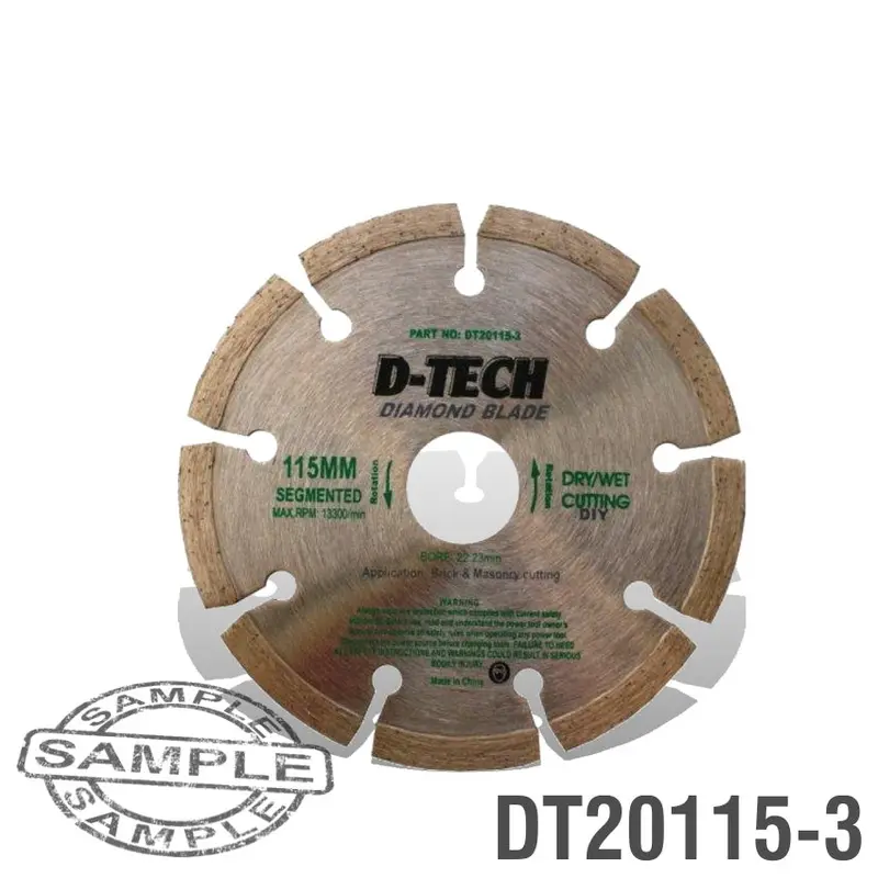 D-Tech Segmented Diamond Blade For Brick & Masonry – 115Mm × 22.23Mm 1