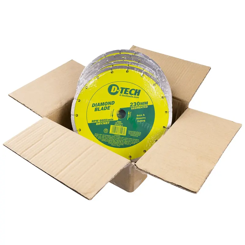 D-Tech Segmented Diamond Cutting Blade – 230Mm × 22.23Mm, Bulk Pack Of 25 1