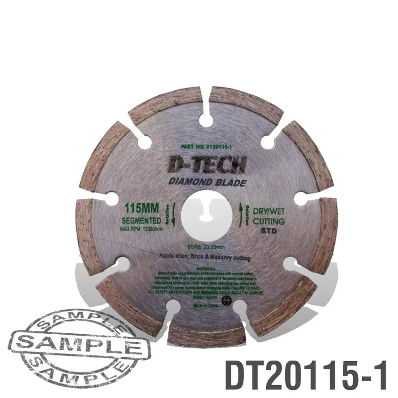 D-Tech Standard Segmented Diamond Blade – 115Mm × 22.23Mm 1