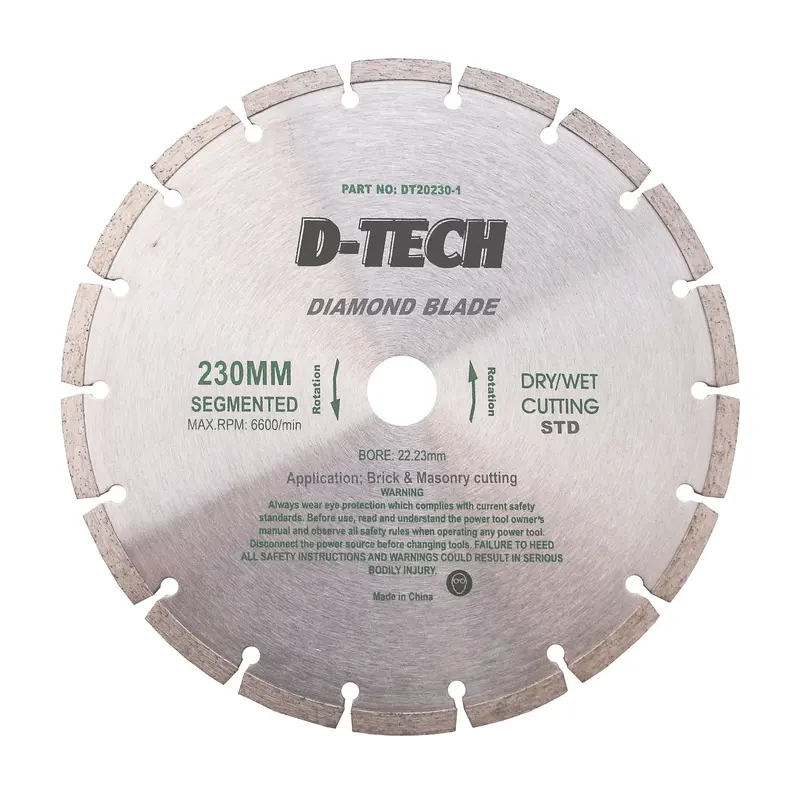 D-Tech Standard Segmented Diamond Blade – 230Mm × 22.23Mm 1