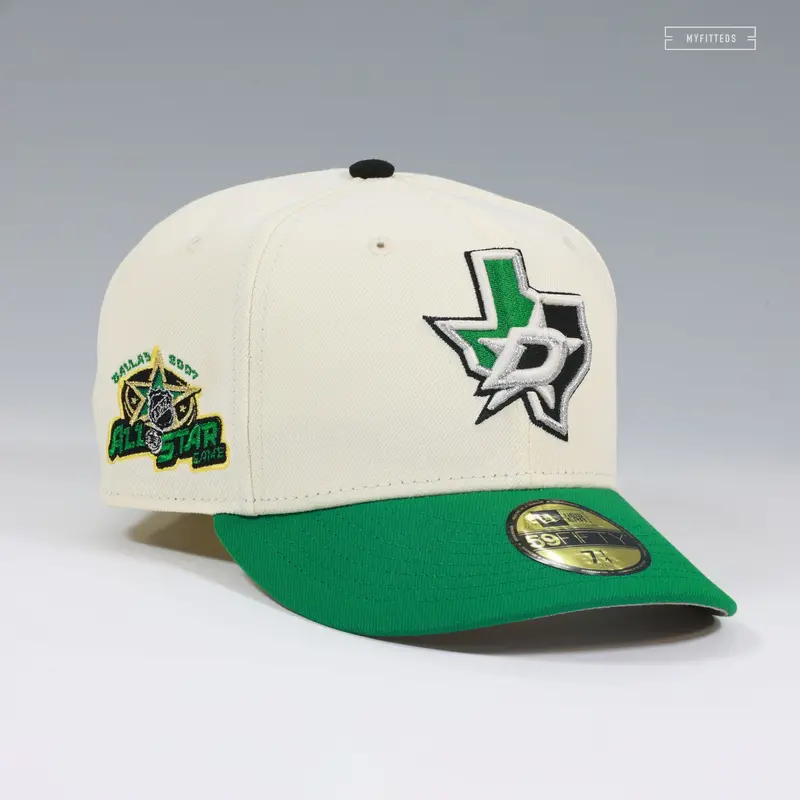 Dallas Stars 2007 Nhl All-Star Game Botanical Green Off-White Fitted Cap 1