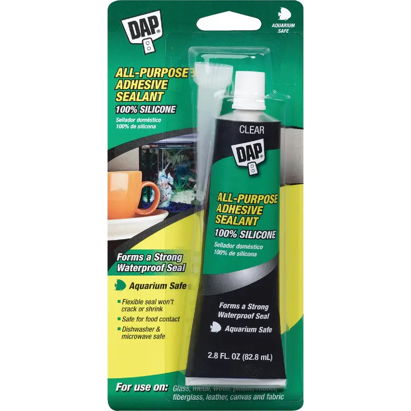Dap Clear All-Purpose 100% Silicone Adhesive Sealant – 2.8 Oz Tube 1