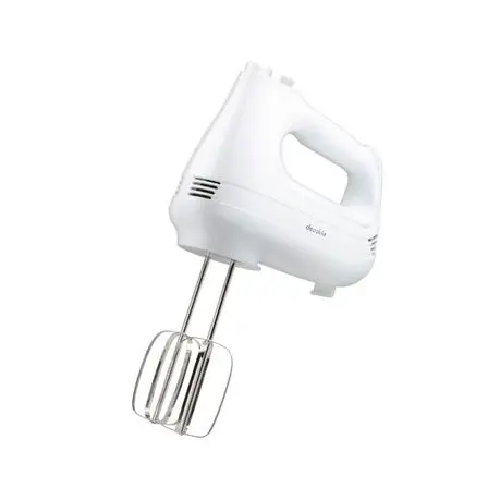Decakila 6-Speed Hand Mixer – 200W White Electric Mixer With Whisk & Beater Attachments 1