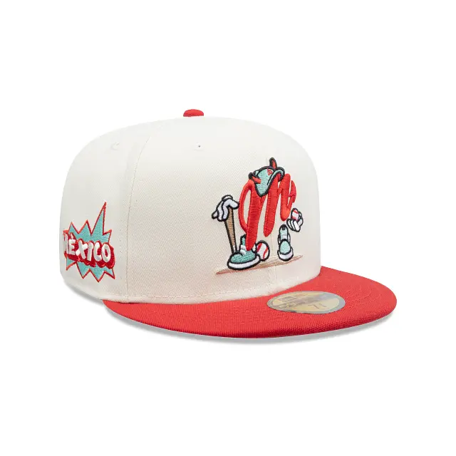 Diablos Rojos Del México Lmb Cartoon 59Fifty Fitted Cap 1