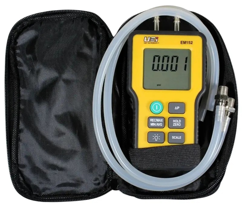 Digital Electronic Manometer For Propane/Natural Gas – 20" Wc Range With 1/8" Mpt Test Adapter And Hose 1