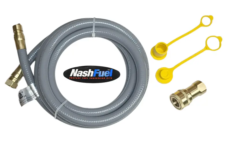 Dual-Diameter Propane & Natural Gas Supply Hose (1/2" & 3/4" Id) With Quick-Connect Fittings 1