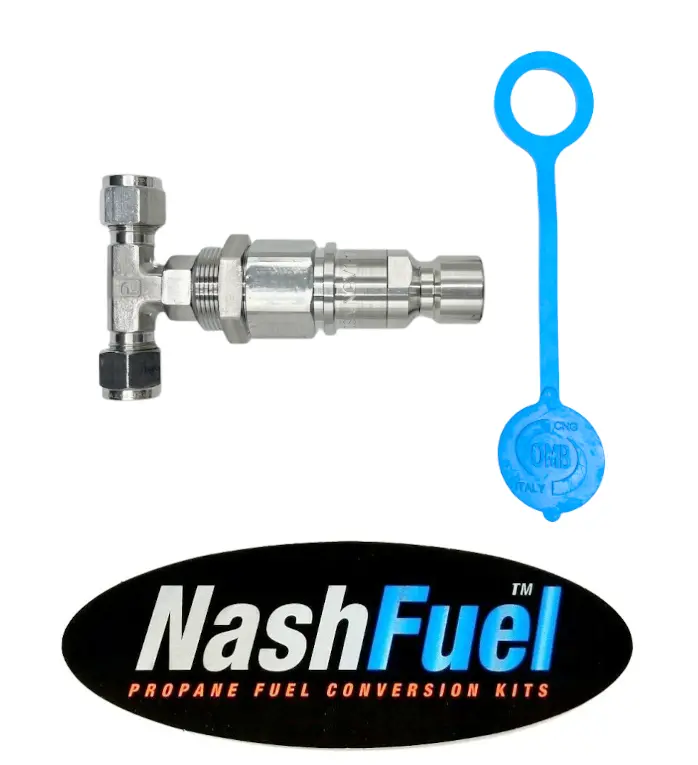 Dual-Tank Cng Fill Receptacle – Ngv1 Bulkhead With Internal Check Valve And Omb/Parker Compatibility 1
