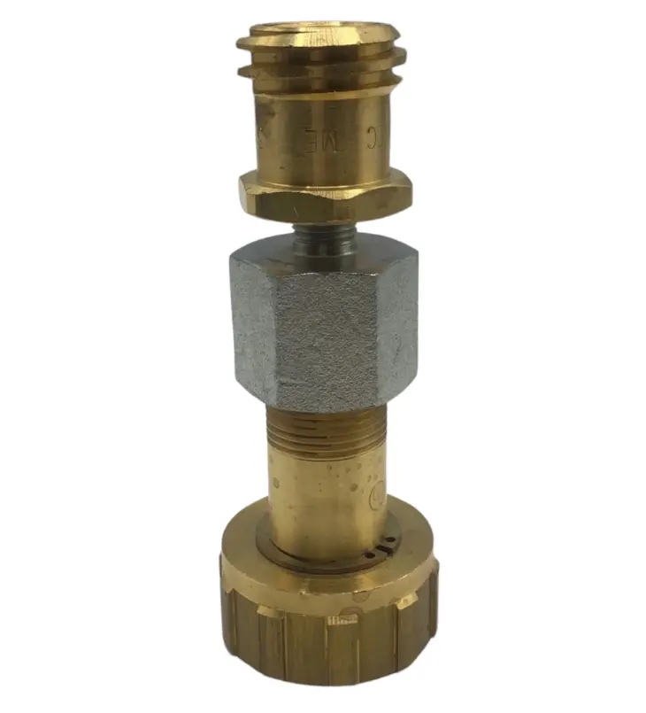 Dual-Thread Propane Tank Filler Adapter – 1-3/4" Female Acme & 1-5/16" Male Pol For Rv/Motorhome Use 1