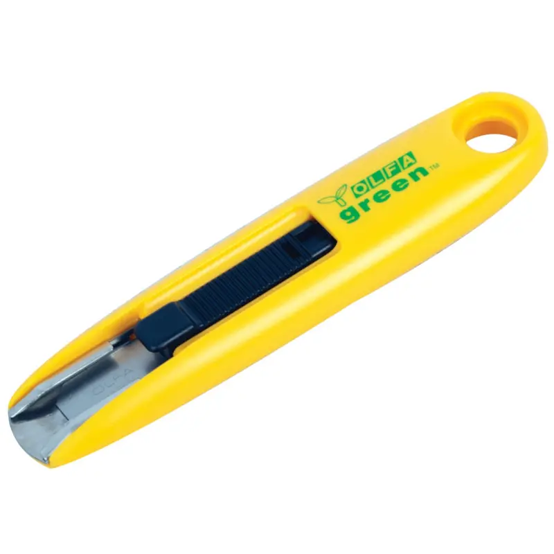 Eco-Friendly Olfa Safety Cutter – Green Recycled Body, 12.5 Mm Blade, Box Opener 1