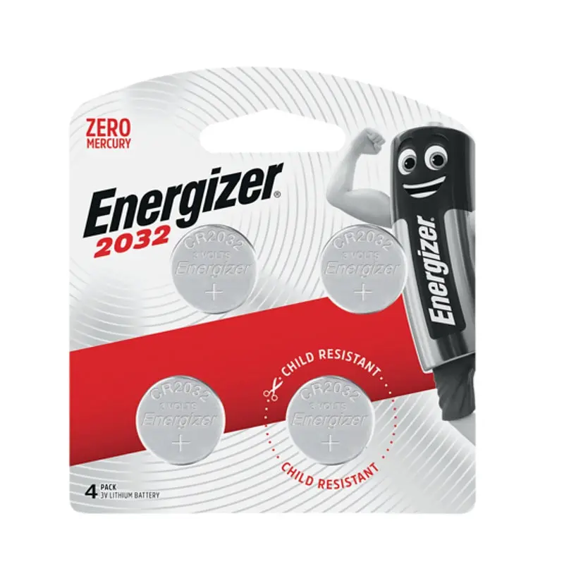 Energizer 2032 Lithium Coin Cell Battery – 3V, 4-Pack (Moq: 12 Units) 1