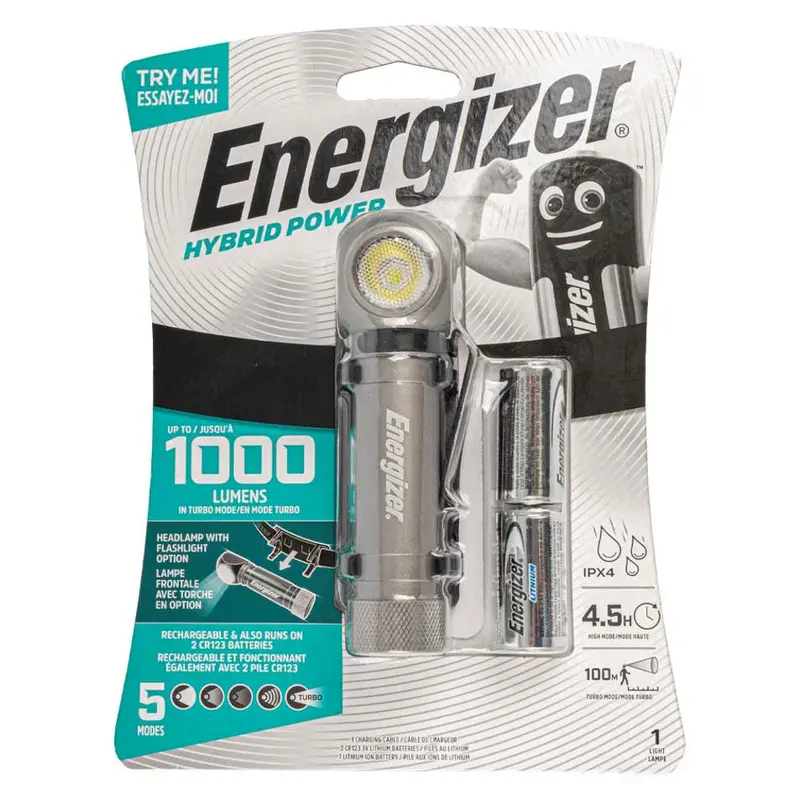 Energizer Hybrid Headlamp – Adjustable 400–1000 Lumen High-Performance Led 1