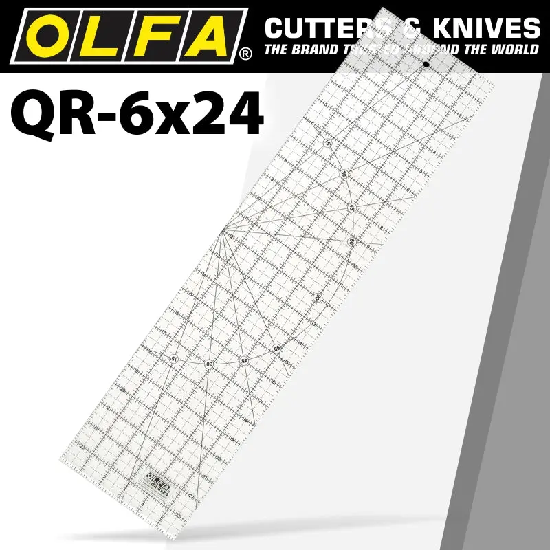 Extended Imperial Quilting Ruler – 6 In × 24 In With Alignment Grid 1