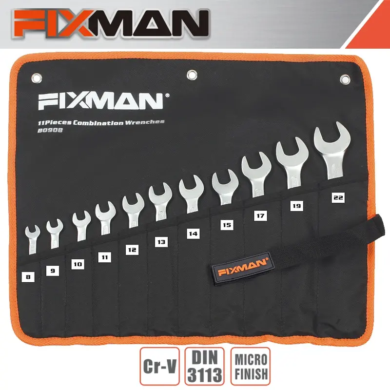 Fixman 11-Piece Combination Spanner Set — Precision-Machined (8–22Mm) 1
