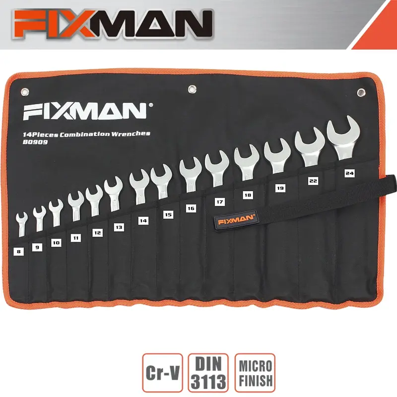 Fixman 14-Piece Combination Spanner Set — Metric Sizes 8Mm To 24Mm 1
