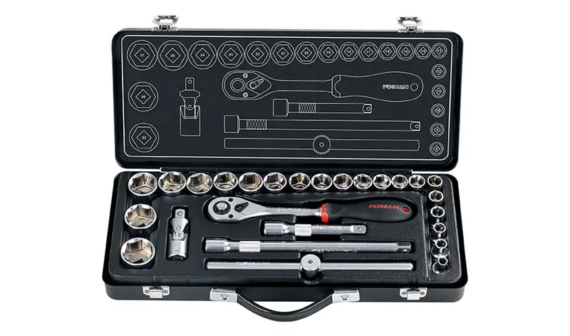 Fixman 26-Piece 1/2-Inch Drive Socket Set – Metric Sizes (8–32Mm) 1