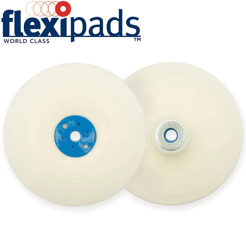 Flexipads 178Mm White Grinder Pad With M14×2 Threaded Nut 1