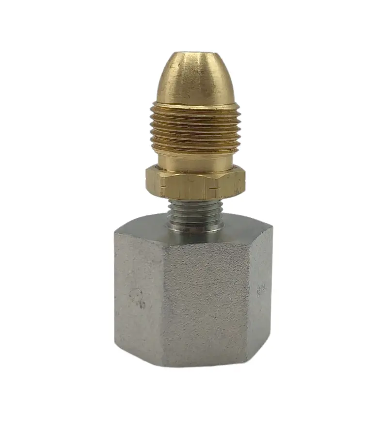Full-Flow Propane Adapter: Male Pol Hard Nose To Female 3/4" Npt Pipe Thread 1