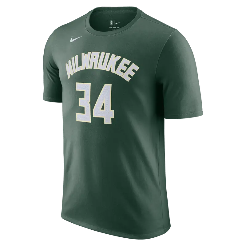 Giannis Antetokounmpo Milwaukee Bucks Nike Icon Name & Number T-Shirt 1