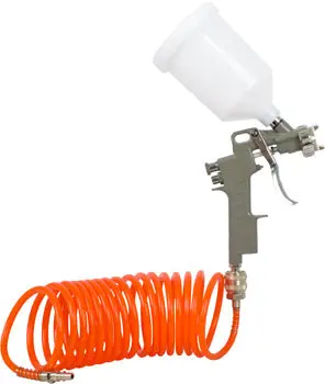 Gravity-Fed Aircraft Spray Gun — 1.5Mm Nozzle & 5-Meter Spiral Air Hose 1