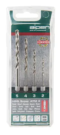 Hex Shank Hss Drill Bit Set — 4-Piece (2, 3, 4, 5 Mm) 1
