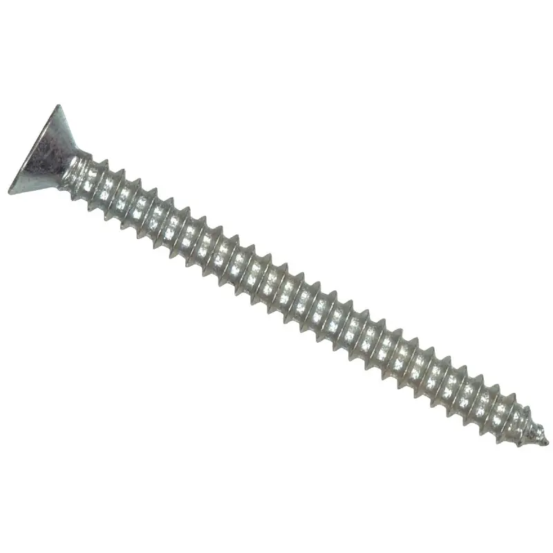 Hillman Stainless Steel Sheet Metal Screw – #12 × 2", Phillips Flat Head (100-Pack) 1