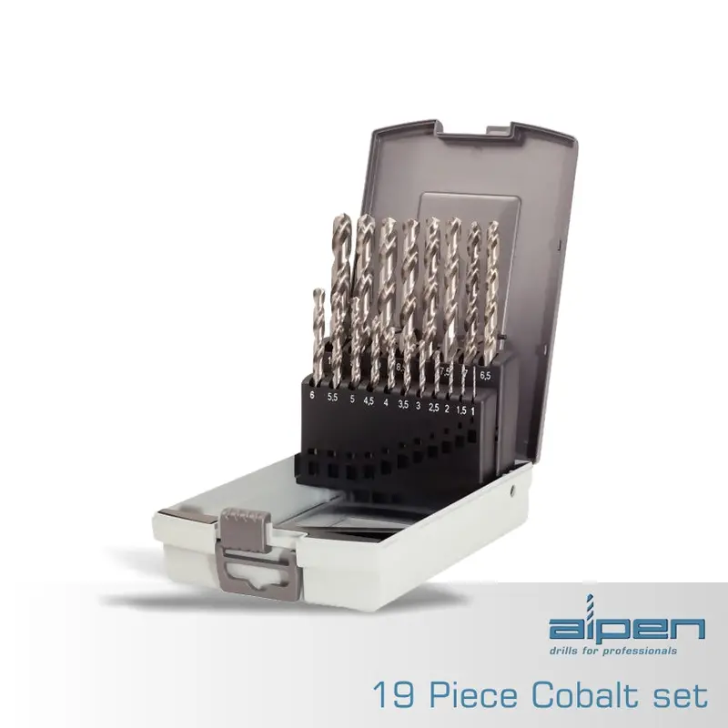 Hss-Cobalt Hybrid Drill Bit Set – 19-Piece, 1–10 Mm (0.5 Mm Steps), Plastic Case 1