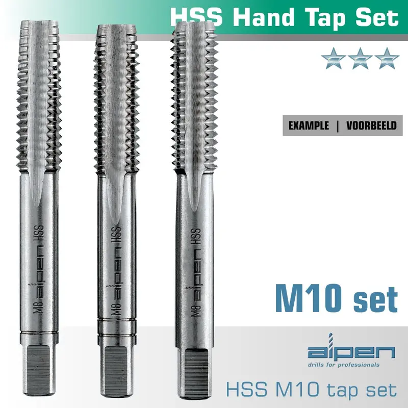 Hss Hand Tap Set – M10 × 1.5Mm Pitch, Practical Pouch Carry 1