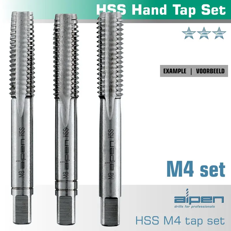 Hss Hand Tap Set – M4 × 0.7Mm Pitch, Lightweight Pouch Storage 1