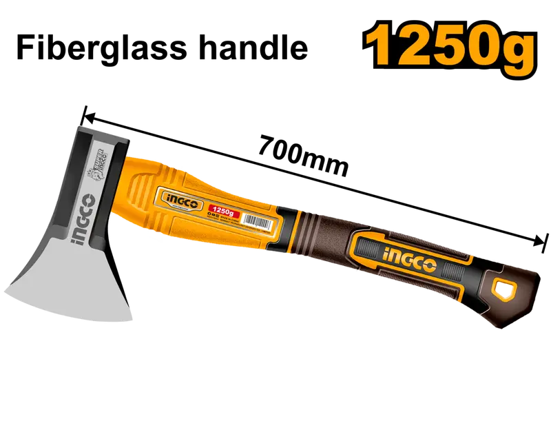 Ingco 1.25Kg Fiberglass-Handle Axe For Chopping & Splitting 1
