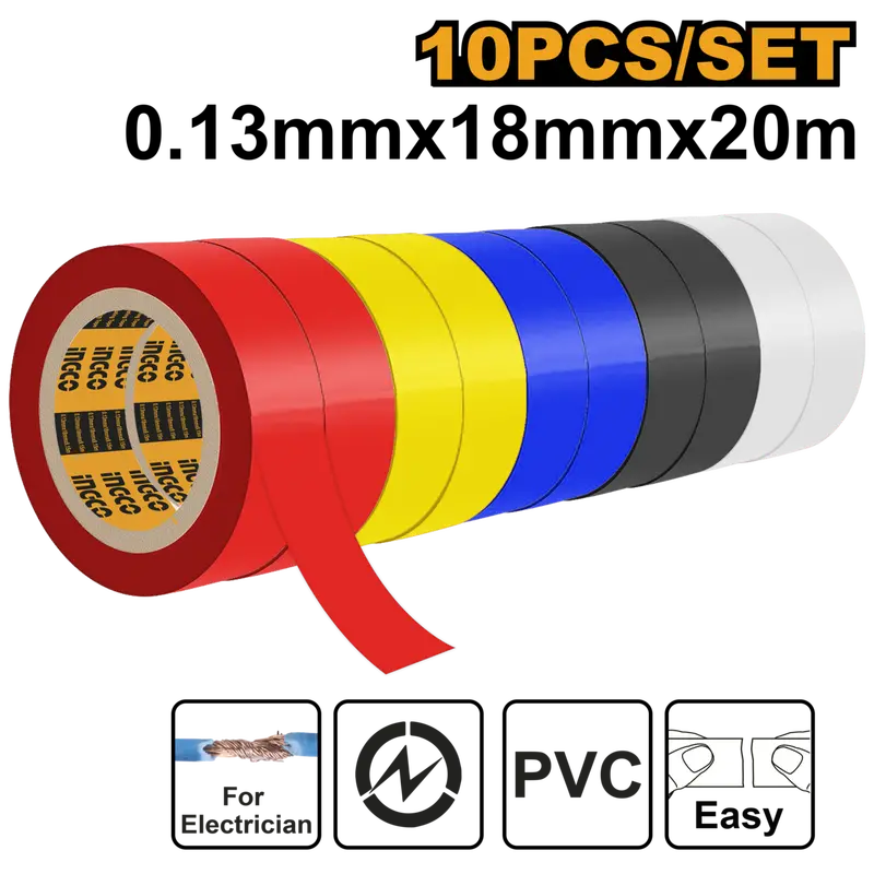 Ingco 10-Piece Electrical Insulation Tape Variety Pack 1