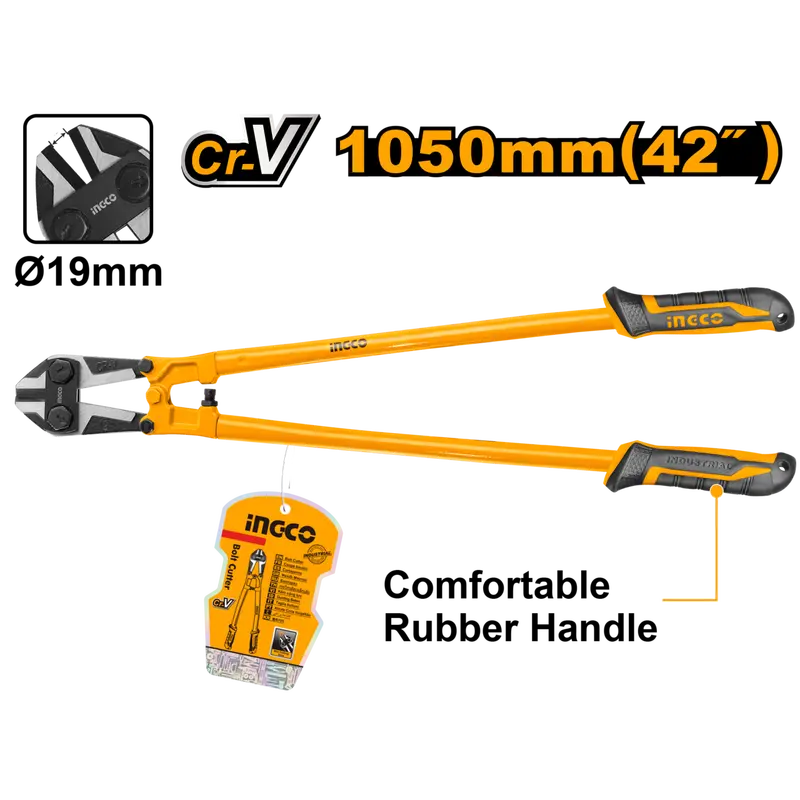 Ingco 1050Mm High-Carbon Bolt Cutter For Thick Fasteners 1