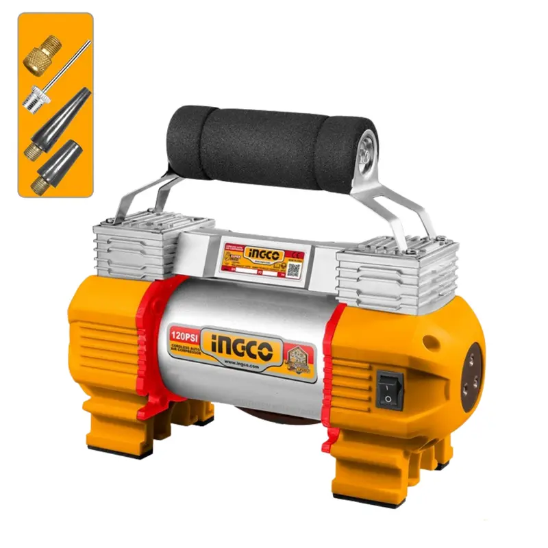 Ingco 120 Psi Cordless Auto Air Compressor – 20V Portable Inflation Tool (Bare Unit) 1