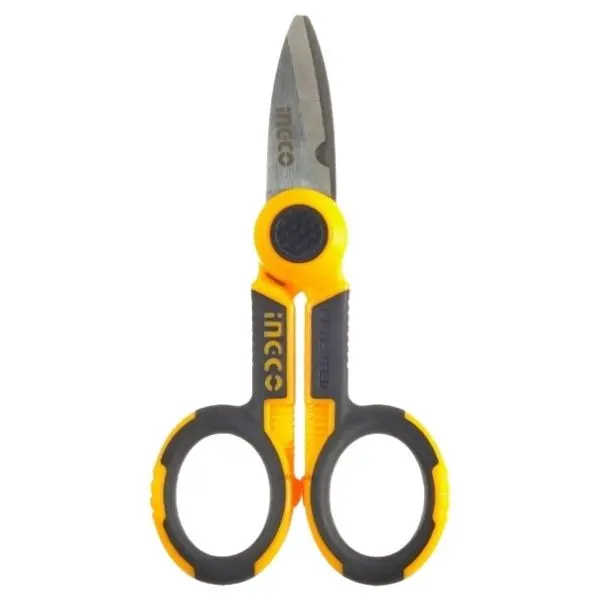 Ingco 145 Mm Electrician’S Scissors – Insulated, Sharp Stainless Steel 1