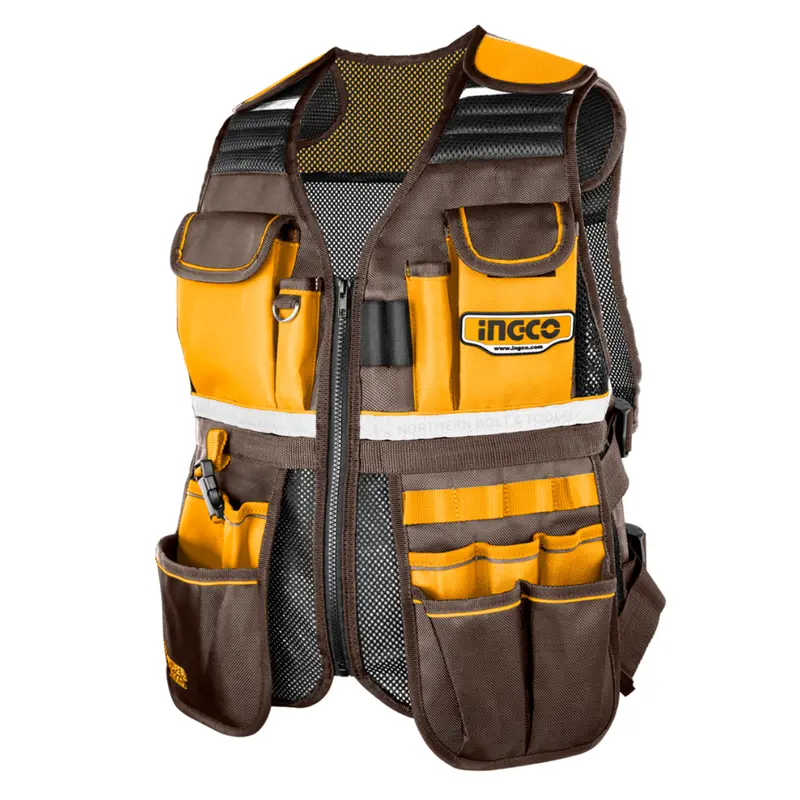 Ingco 17-Pocket Work Vest With Ergonomic Tool Organization 1