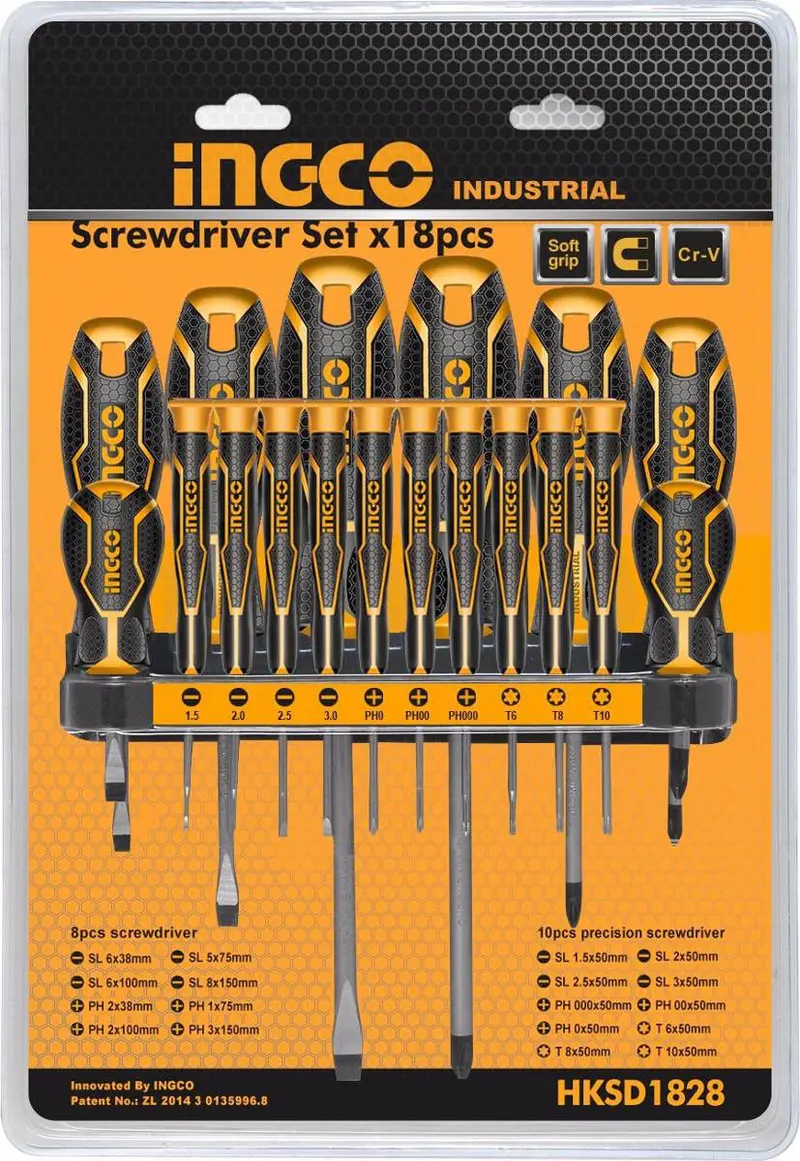 Ingco 18-Piece Precision & Standard Screwdriver Set – Comprehensive Kit 1