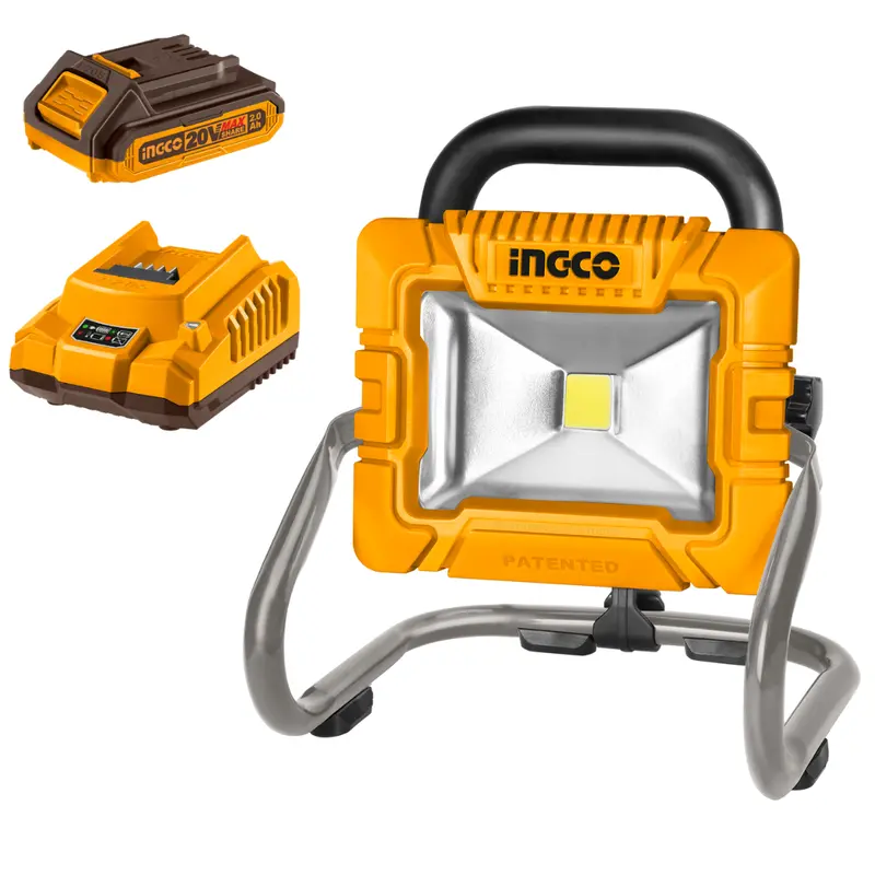 Ingco 1800-Lumen Cordless Work Lamp – High-Brightness Rechargeable Lighting Kit 1