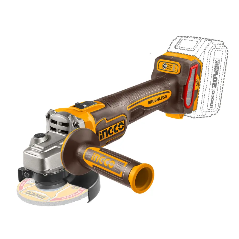 Ingco 20V Cordless Angle Grinder – 1200W Output (Bare Tool) 1