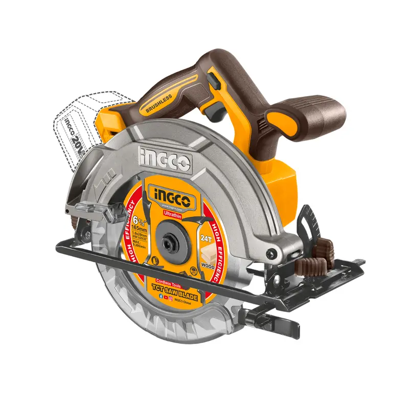 Ingco 20V Cordless Circular Saw – 165 Mm Blade, Tool-Only Configuration 1