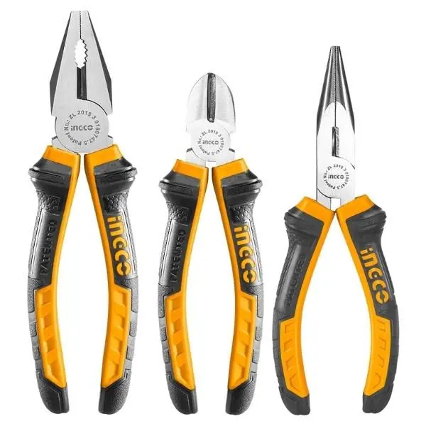 Ingco 3-Piece Plier Set – Assorted Sizes (15 Cm, 15 Cm, 20 Cm) 1