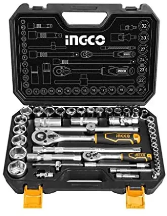 Ingco 44-Piece Socket Set With 1/4" And 1/2" Drive Sizes 1